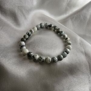 Natural Tree Agate Beaded Bracelet | Abundance & Connection to Nature